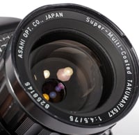 Image 8 of Pentax 6X7 MLU camera + metered prism + SMC 75mm F4.5 lens #2320 TESTED-WORKING