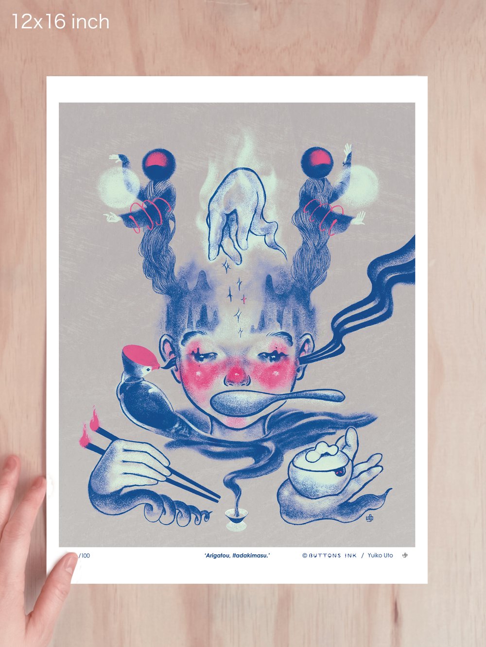 Image of Art print Arigatou, Itadakimasu. (Limited print of 100) 