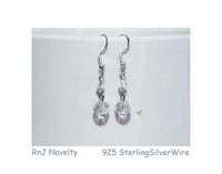 Image 1 of RnJ_CrystalStone_Clear Earring 925 SilverWire