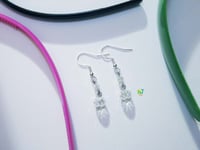 Image 2 of RnJ_CrystalStone_Clear Earring 925 SilverWire