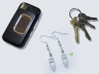 Image 4 of RnJ_CrystalStone_Clear Earring 925 SilverWire