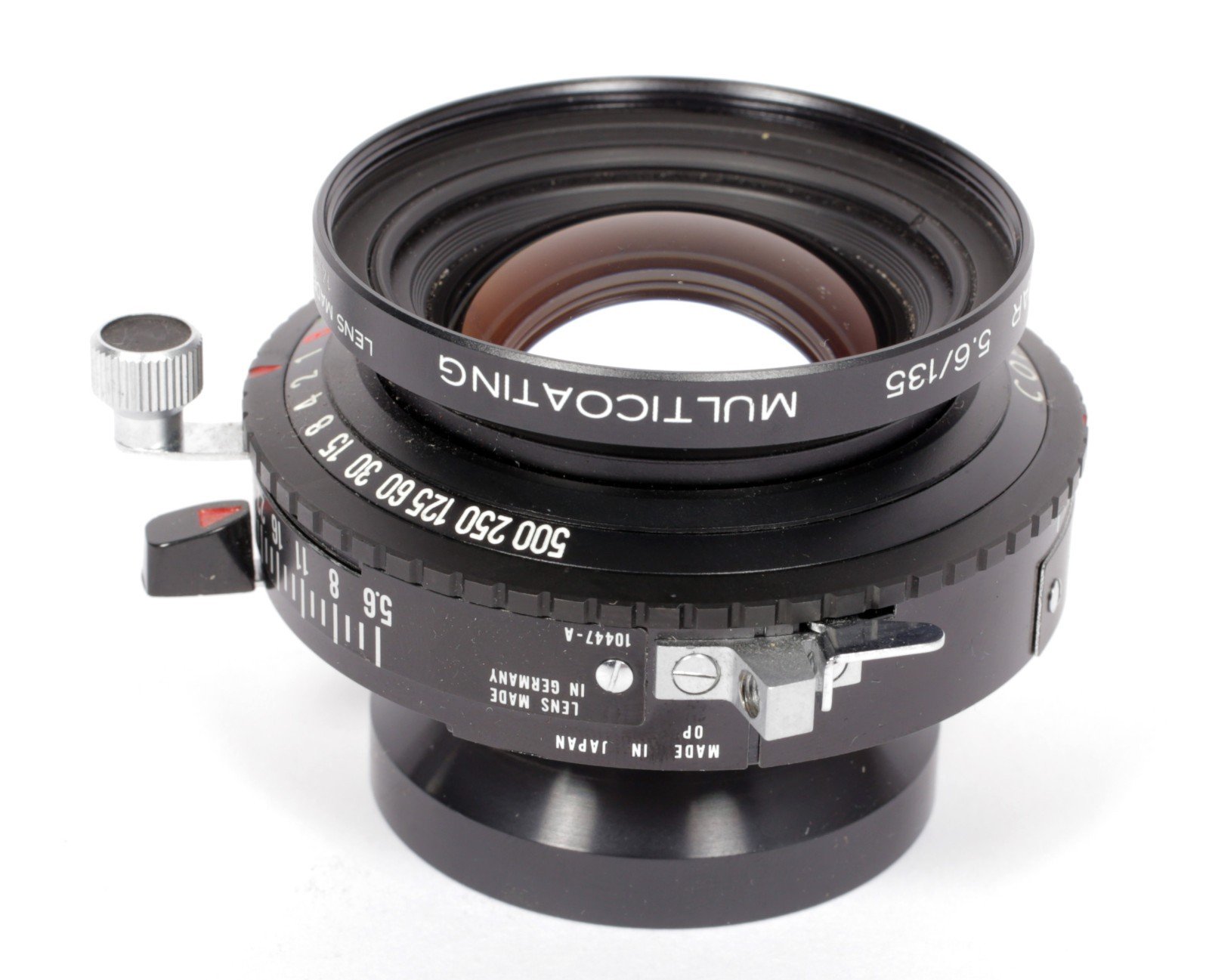 Schneider Apo Symmar MC 135mm F5.6 lens in Copal #0 shutter #2326