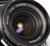 Image 9 of Hasselblad 500C camera w/ Planar 80mm F2.8 C T* lens + A12 Back + Metering Prism