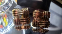 Image 1 of Woven clip on earrings 