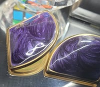 Image 4 of Purple Swirls Earrings 