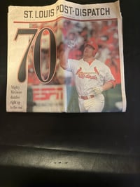 70 Mark McGwire Home Run ST Louis Post September 28, 1998
