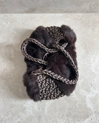 Image 4 of BRAIDED BROWN FUR BAG
