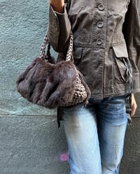 Image 6 of BRAIDED BROWN FUR BAG