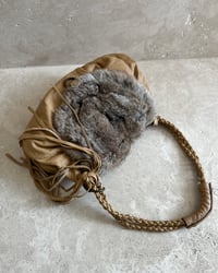Image 4 of CARAMEL LEATHER AND FUR BAG