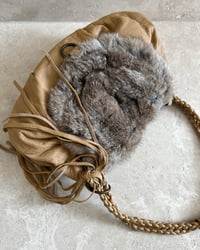 Image 5 of CARAMEL LEATHER AND FUR BAG