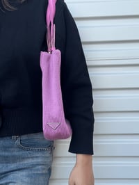 Image 2 of Authentic Preloved Prada Knitted Tote in Pink