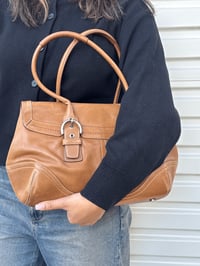Image 1 of Authentic Preloved Coach Shoulder Bag in Tan