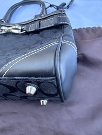 Image 4 of Authentic Preloved Monogram Coach Shoulder Bag in Black