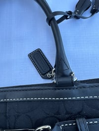 Image 5 of Authentic Preloved Monogram Coach Shoulder Bag in Black