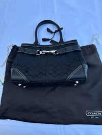 Image 7 of Authentic Preloved Monogram Coach Shoulder Bag in Black