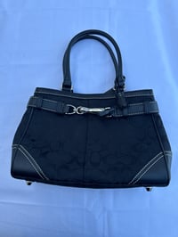 Image 8 of Authentic Preloved Monogram Coach Shoulder Bag in Black