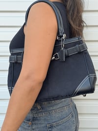 Image 2 of Authentic Preloved Monogram Coach Shoulder Bag in Black