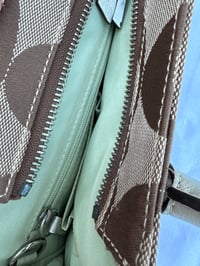 Image 4 of Authentic Preloved Coach Monogram Shoulder Bag with Green Scarf