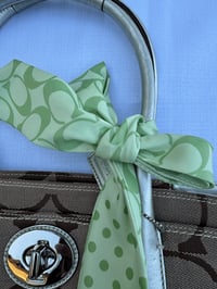 Image 9 of Authentic Preloved Coach Monogram Shoulder Bag with Green Scarf
