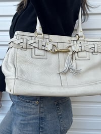 Image 2 of Authentic Preloved Coach Shoulder Bag in White