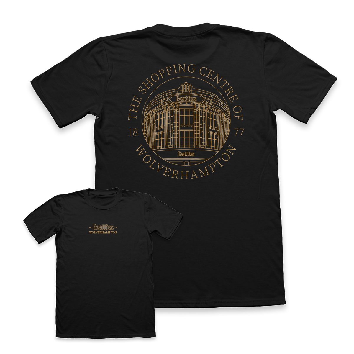 Image of Beatties Shopping Centre T-Shirt | Black 🧡