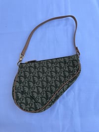 Image 8 of Authentic Preloved Christian Dior Mini Canvas Saddle Pochette Shoulder Bag