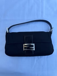 Image 11 of Authentic Preloved Fendi Baguette in Black Cotton