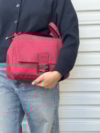 Image 1 of Authentic Preloved Fendi Zucchino Mamma in Red