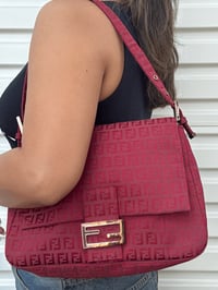 Image 3 of Authentic Preloved Fendi Zucchino Mamma in Red
