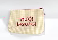 Image 6 of Monedero, neceser y/o funda de libro electrónico bordado ¡Ajó! ¡Aguás!