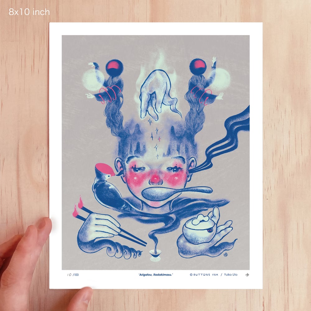 Image of Art print Arigatou, Itadakimasu. (Limited print of 100) 