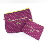 Image 1 of Monedero o neceser bordado  Mamá eres mi mejor regalo
