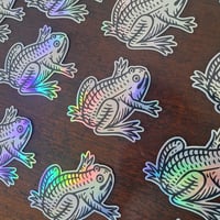 Image 2 of Medieval frog holo sticker