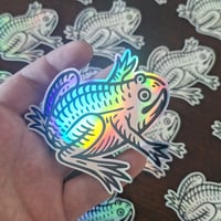 Image 1 of Medieval frog holo sticker