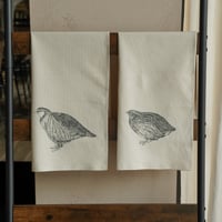 Image 2 of Organic Cotton Tea Towels (Set of 2) - Game Birds