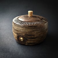 Image 1 of Ebonised locking lid box