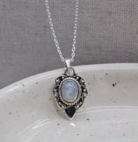 Image 2 of Maeve Rainbow Moonstone Sterling Silver Necklace