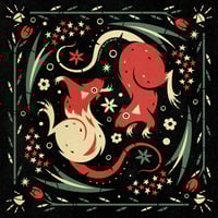 "You Can Never Hold Back Spring" 22 x 22 Bandana 