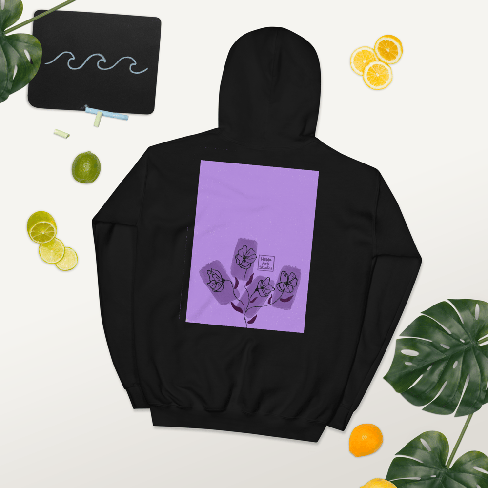 Image of purple flowers Hoodie