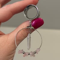 Quartz Hoop Dangles (sizes 4g-2")