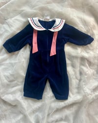 Image 1 of Vintage Sears Velour Sailor Jumpsuit 