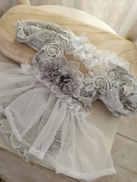 Image 2 of Photo prop | Newborn body-dress for photoshoot | Sadie | grey and white