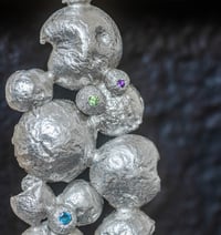 Image 2 of Recycled silver pendant with mixed gems