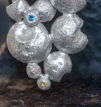 Image 3 of Recycled silver pendant with mixed gems