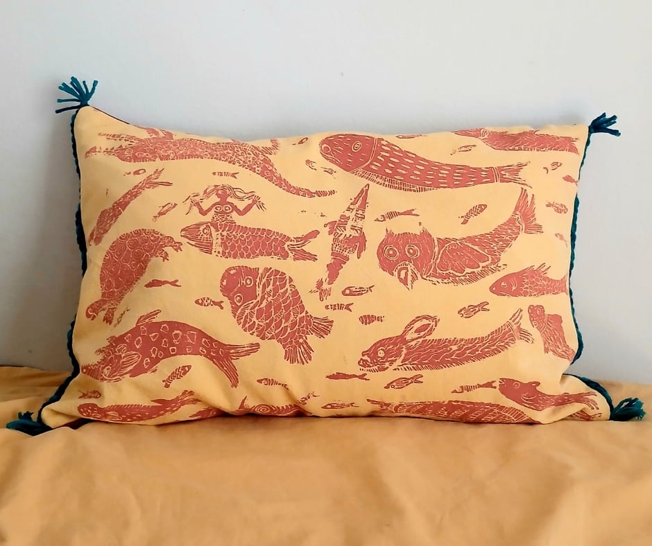 Persian Sea Creatures Pillow Case