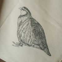 Image 3 of Organic Cotton Red-Legged Partridge Tea Towel
