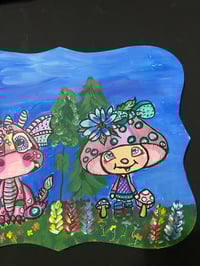 Image 3 of Fantasy Friends Dragon Mushroom Painting 