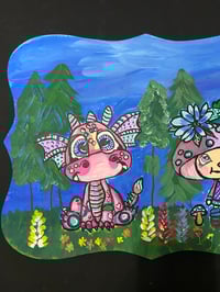 Image 4 of Fantasy Friends Dragon Mushroom Painting 