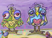 Image 4 of Zombie Chicks Mixed MEDIA PAINTING