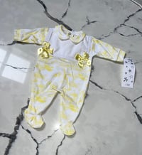 Girls Safari Lemon Bow Baby Grow